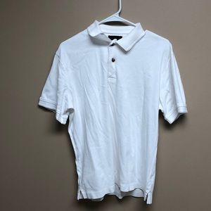 Men’s white polo